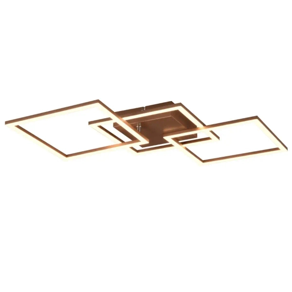 Ledowy sufitowy plafon ASTRIL DL165-64493 LED 31W 3000K kwadraty brązowy