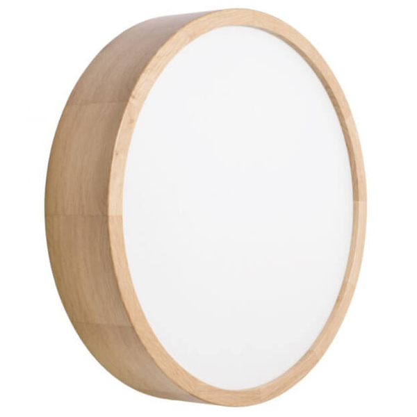 Plafon sufitowy Cleo 137623621832 LED 43W okrągły metalowy drewniany biały