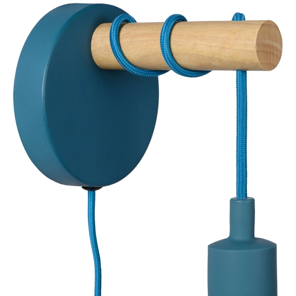 Dziecięca LAMPA ścienna PAULIEN 08227/01/35 Lucide metalowa OPRAWA 1-punktowa kinkiet niebieski