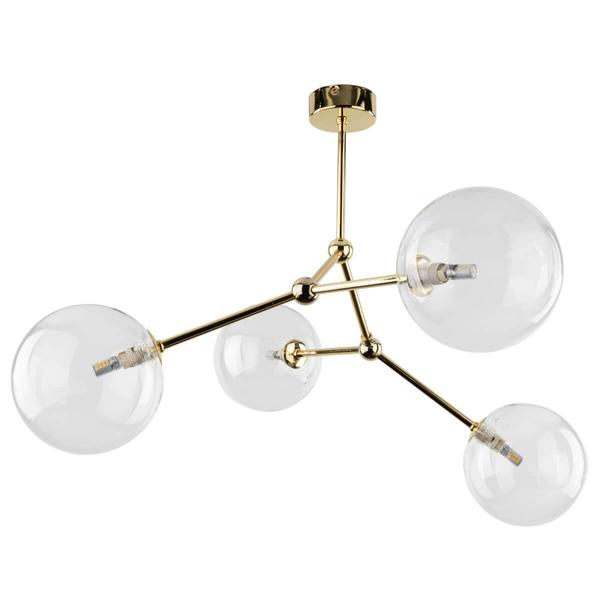 Natynkowa lampa Fairy 10070 bubbles metalowa przezroczysta złota