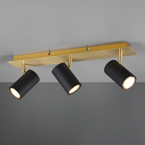 Potrójna lampa sufitowa VANTOS DL380802400 Trio reflektorki czarna złota