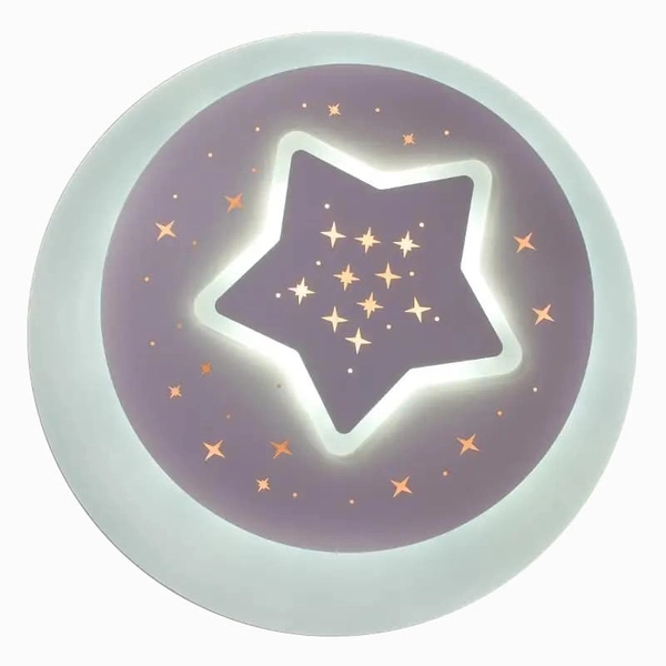 LAMPA sufitowa VEN P-798/9 dekoracyjna OPRAWA gwiazdy LED 74W plafon biały