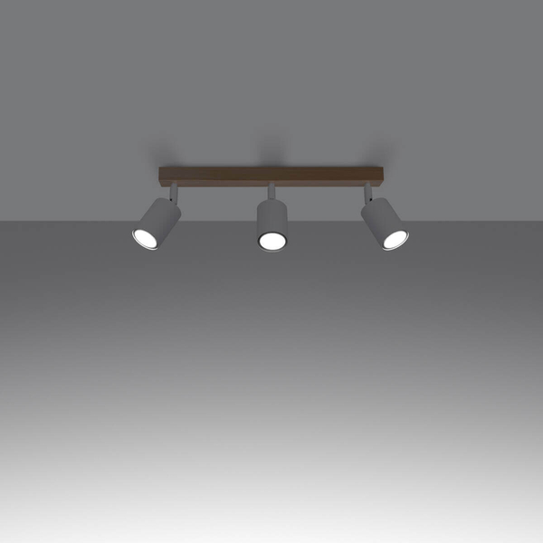 Lampa sufitowa potrójna Verdo SL.1288 tubki drewniana biała