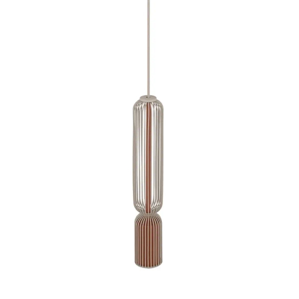 Druciany abażur do lampy CAMELEON SINGLES 12213 beżowy terakota