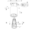 Sufitowa lampa regulowana Cookie 612900131 biała tuba do kuchni