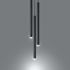 LAMPA wisząca SL.0471 metalowa OPRAWA kaskada ZWIS tuby czarne OUTLET