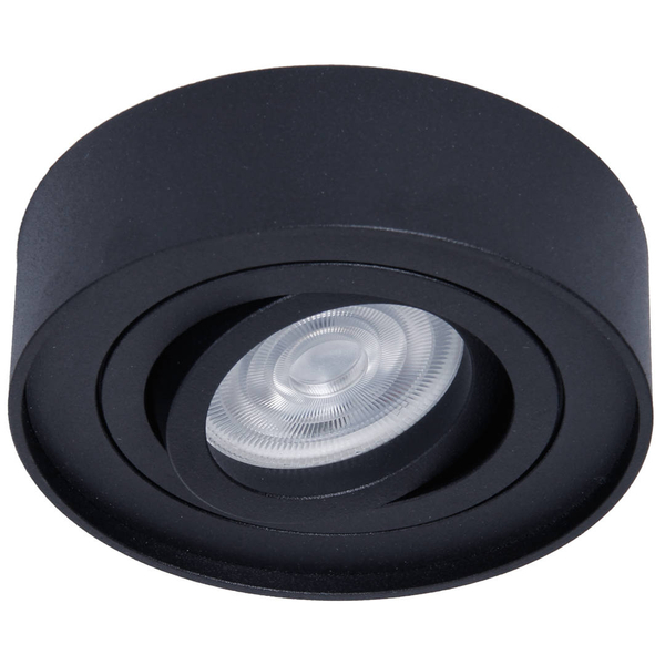 Podstropowa LAMPA oczko NUSA ML0022 metalowy wpust okrągły czarny