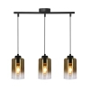 Wisząca lampa szklana Aspra 33-16270 bursztynowy przezroczysty czarny