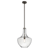 Wisząca lampa szklana Everly KL-EVERLY-P-M-OZ brązowy przezroczysty