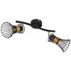 LAMPA ścienna PURRA 54814-2 Globo rustykalna OPRAWA kinkiet klatki druciane industrialne czarne złote