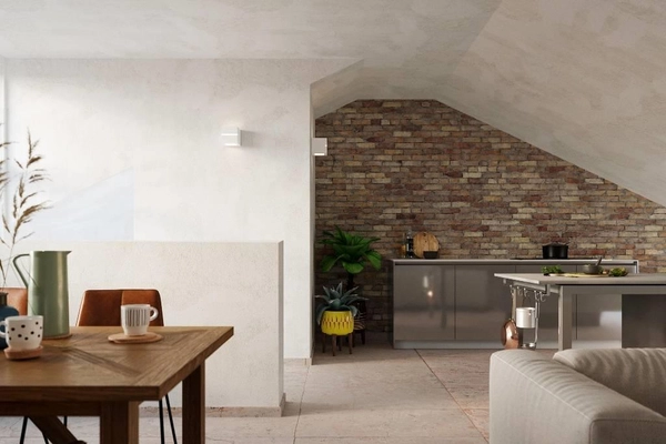 Kinkiet LAMPA ścienna SL.0230 ceramiczna OPRAWA przyścienna kostka cube biała