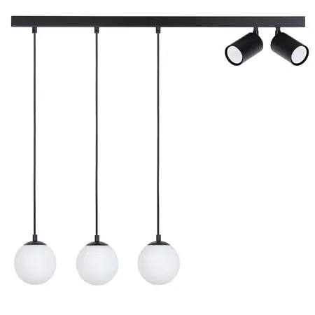 Wisząca lampa kulista Tavira 41265 do salonu tubki regulowane białe czarne
