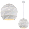 LAMPA wisząca PALERMO PND-2424-1L-WH Italux geometryczna OPRAWA metalowy zwis kula ball biała