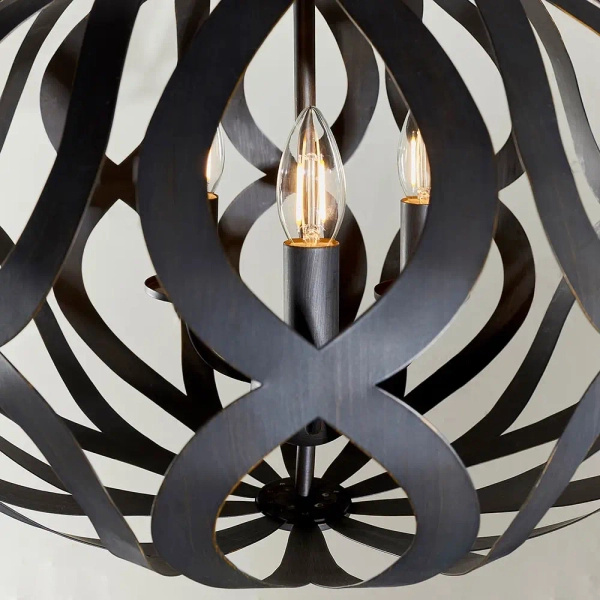 Metalowa wisząca lampa Sirolo 81750 na łańcuchu antyczna brązowa