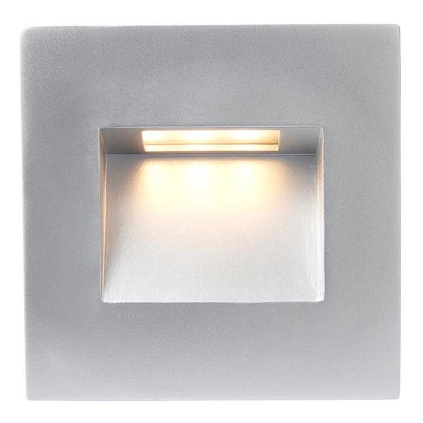 Ramka do lampy schodowej  Albus 99764 kwadratowa srebrna