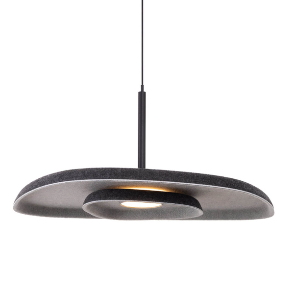 Lampa zwieszana Deux P0560 Maxlight LED 5W 3000K nieregularna czarna szara