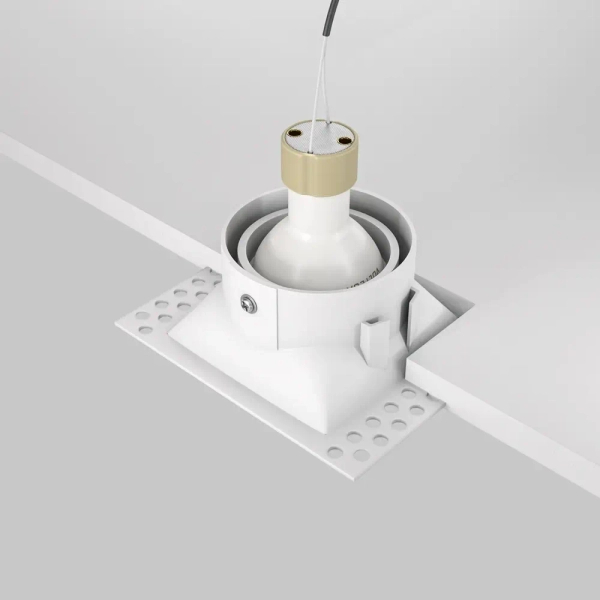 Minimalistyczna lampa wpuszczana Dot DL042-01-SQ-W kwadratowa biała