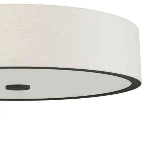 Minimalistyczny plafon Zalindro PL Nero 54 OR85983 z tkaniny czarny