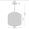 Lampa wisząca szałwiowa FLASK Sage XL 3xE27 dekoracyjna 8500G32_XL