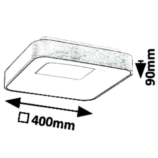 Plafon LAMPA sufitowa CARMELLA 5056 Rabalux kwadratowa OPRAWA metalowa LED 30W 4000K złota biała