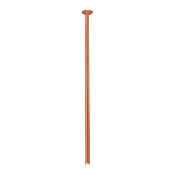 Podłużna lampa do salonu sufitowa ALHA 9443 Dohar metalowa miedziana