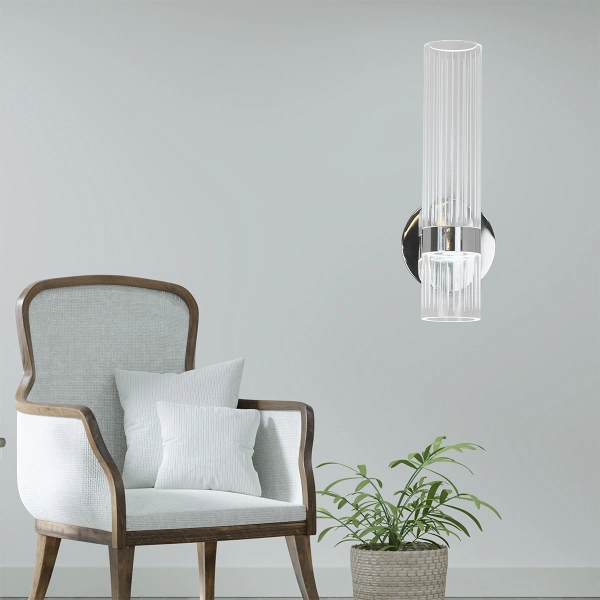 Salonowa lampa ścienna Ambiente LP-1510/1W CH LED 18W 3000-6000K tuba chrom