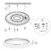 Okrągła lampa sufitowa Felis R64391080 LED 24W 2700-6500K czarny złoty