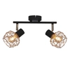 Przysufitowa lampa Acrobat 92-22202 koszyk metalowa czarny miedziany