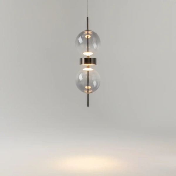 Kulista lampa wisząca Double Moon MOD478PL-L8B3K czarna LED 8W 3000K nad stół