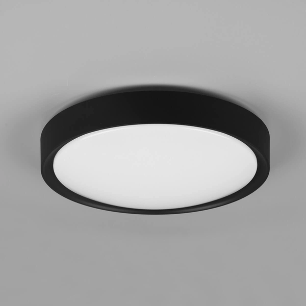 Okrągła lampa sufitowa CLARIMO 659011832 LED 18W 3000K IP44 czarny biały