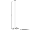 Lampa podłogowa Magical 325211 Polux z pilotem podłużna biała