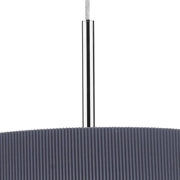 Abażurowa lampa wisząca Zaragoza ZAR1739 Dar Lighting srebrna biała szara