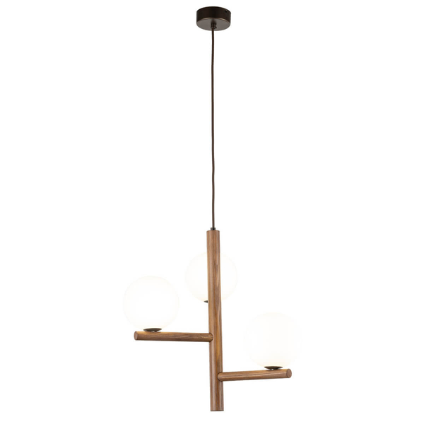 Zwisająca lampa nad stół Estera 10271 bańki ekologiczna drewniana