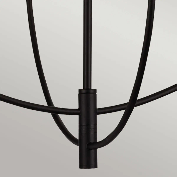 Wielopunktowa lampa wisząca Sylvia ALM-SYLVIA4-BK-CL szklany czarny