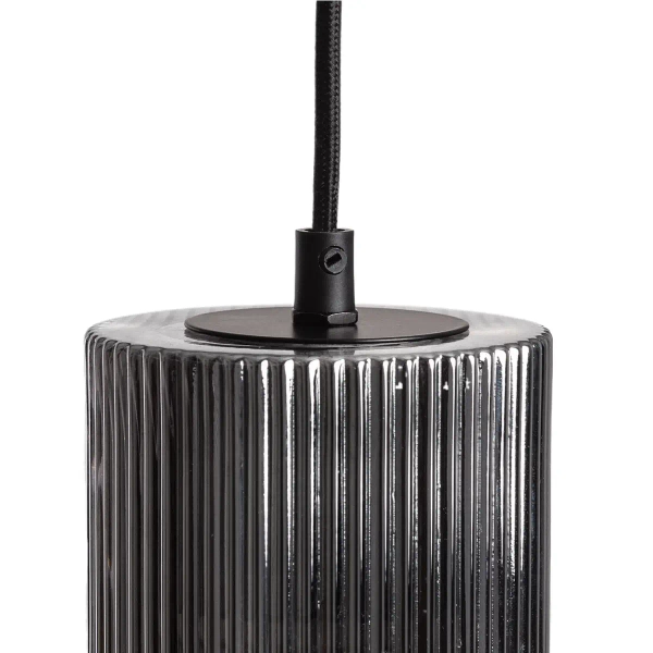 Szklana lampa wisząca Bella ABR-LWS-BELL-C nad stół nordycka szara