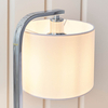 Stołowa lampka z abażurem Canning CANNING-TLCH chrom biały