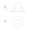 Podtynkowa oprawa Romolo AZ5390 IP65 metalowy spot czarny