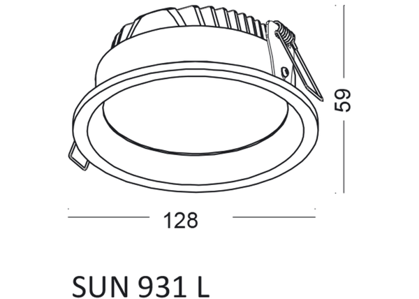 Lampa podtynkowa Sun 293102105 Elkim LED 10W 3000K wpust IP44 biały