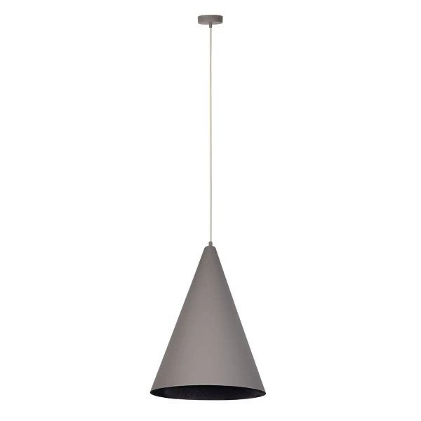 Trójkątna lampa wisząca VESUVIO 41061 do sypialni szara czarna