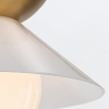 Modernistyczna sufitowa lampa Saucer QN-SAUCER-FM-AB-OPAL IP44 mosiądz