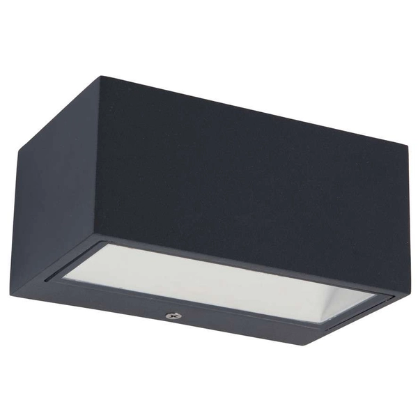 Kinkiet LAMPA ścienna GEMINI 5189113118 Lutec prostokątna OPRAWA metalowa LED 10W 3000K ogrodowa IP54 szara