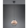 Zwisająca lampa Borka R31261936 RL Light koszyk druciak drewniana czarna