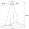 LAMPA wisząca Sitya K-4390 Kaja metalowa OPRAWA industrialny ZWIS pręty sticks białe