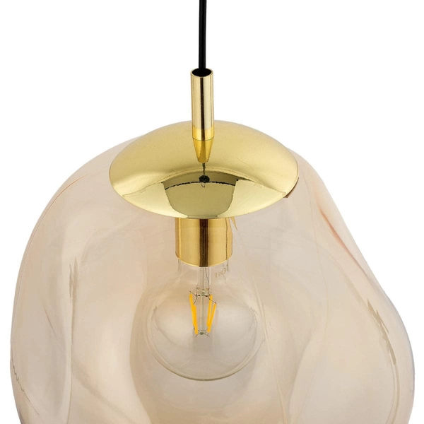 Modernistyczna lampa wisząca Sol 4261 TK Lighting szklana bursztynowa