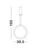 Złota lampa wisząca AUTLAN LE42774 pokojowa LED 25W 3000K pierścień