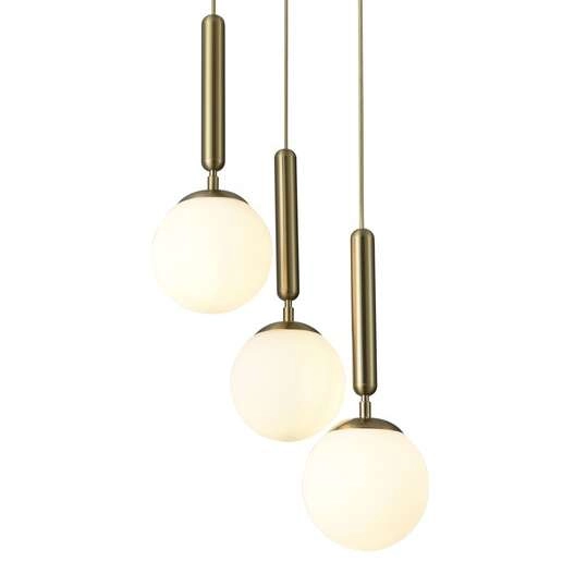Wisząca LAMPA modernistyczna DIVINA 5353 Rabalux szklana OPRAWA kaskada ZWIS kule balls złote białe