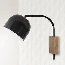 Loftowa lampa ścienna RUPI 21-76687 regulowana metalowy kinkiet czarny