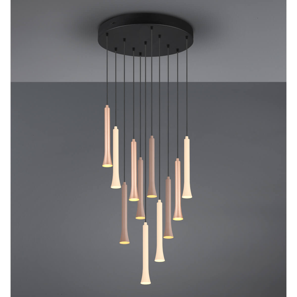 Kaskadowa lampa wisząca FIATO 352091117 LED 3W 2300-4000K czarny multikolor