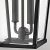 Zewnętrzna lampa ścienna Dawson HK-DAWSON-L szklana IP44 czarny