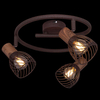 Sufitowa LAMPA retro ISABELLE 54817-3 Globo plafon OPRAWA metalowa spirala art deco rdzawa